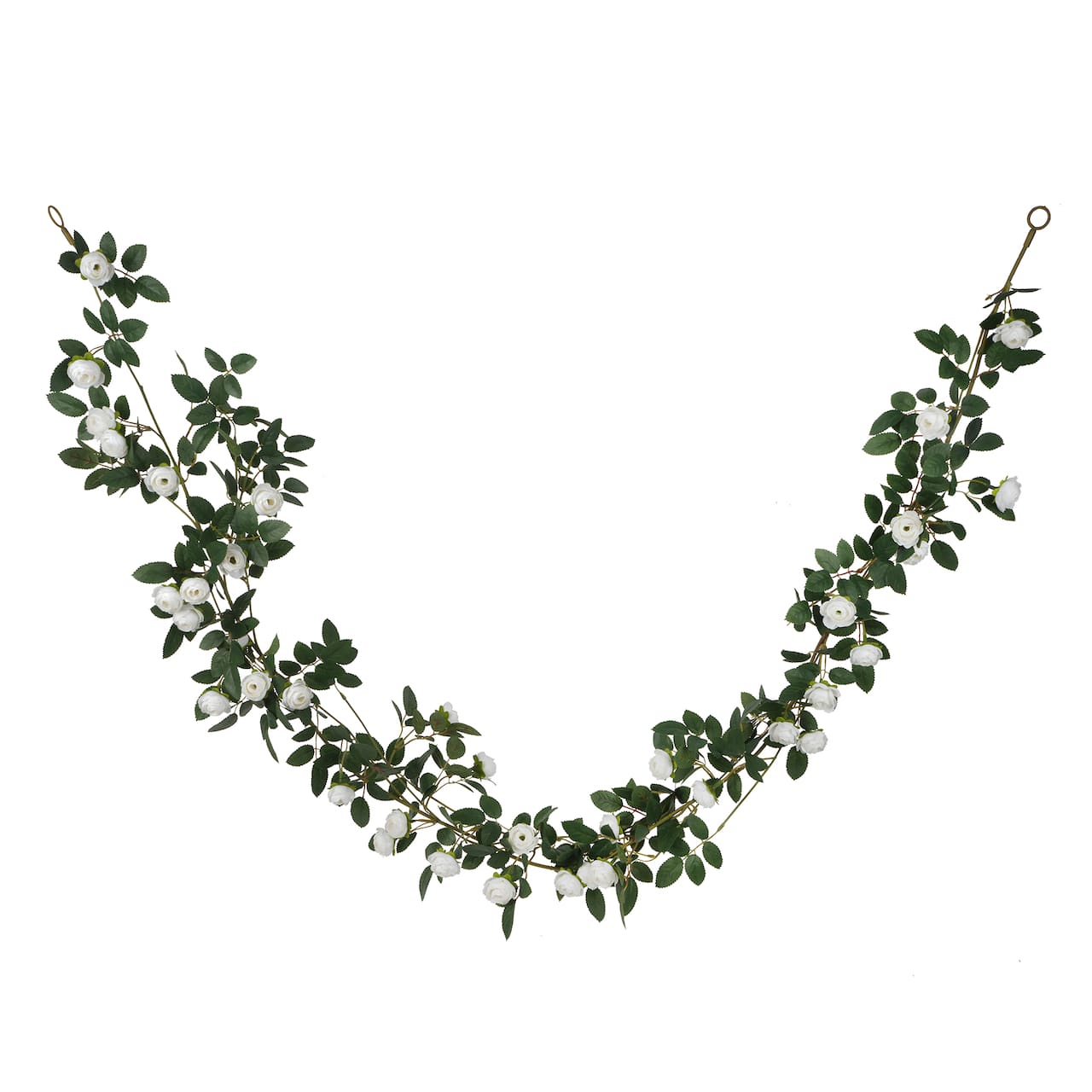 6 Pack: 6ft. White Ranunculus Garland by Ashland®